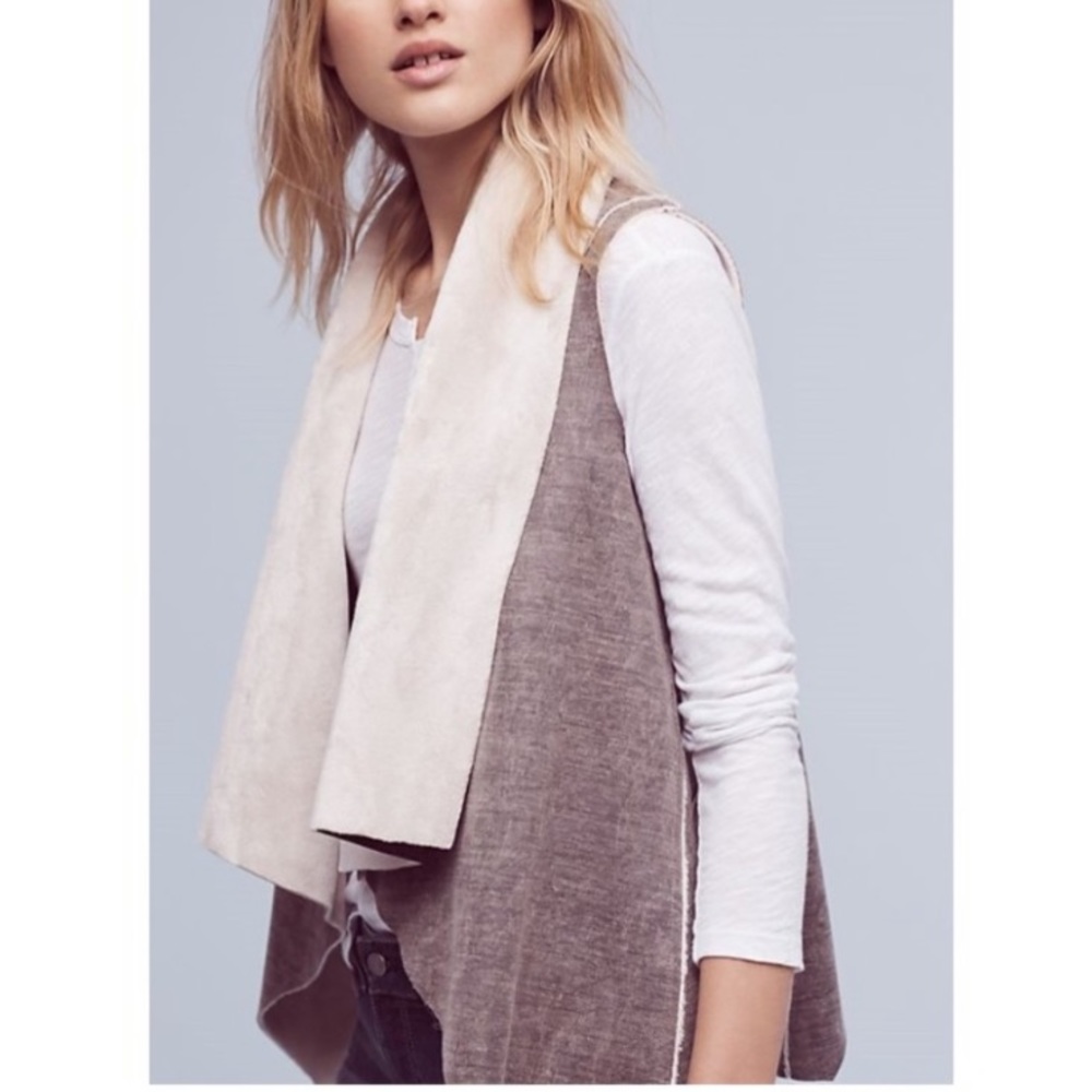 Anthropologie AMADI Kady Sherpa Vest Size M